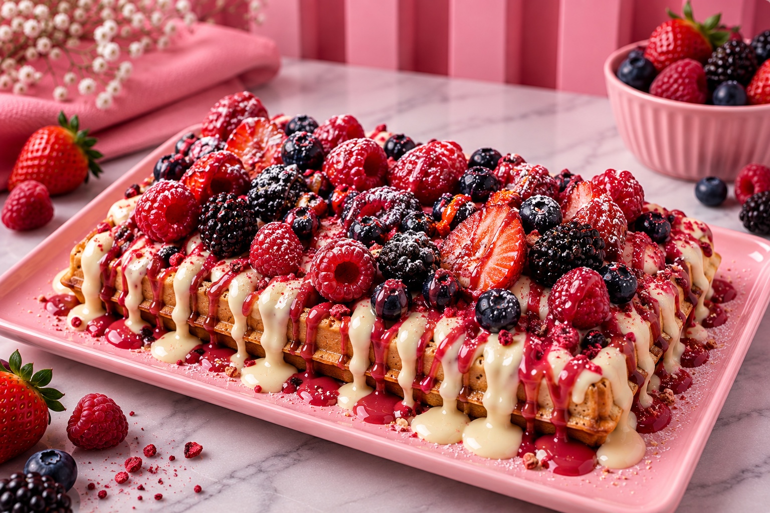 Orman Meyveli Waffle